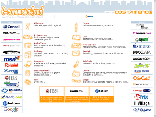 Ecommerceland, home page