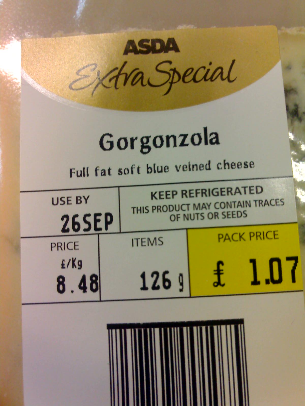 Gorgonzola in UK